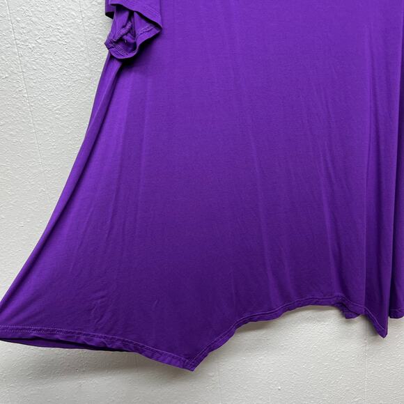 Larace Womens Top 4X Asymmetrical Hem Stretch Soft Relaxed Comfort Casual - Picture 11 of 15